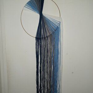Macrame Wall Hanging with Color Gradation: Boho Home Decor